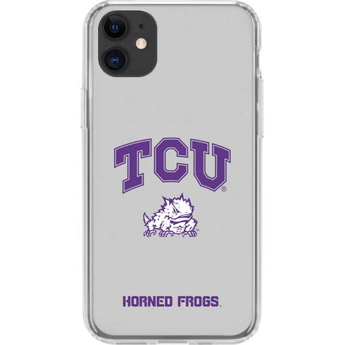 Texas Christian University Horned Frogs Logo Print iPhone 11 Clear Case