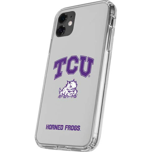 Texas Christian University Horned Frogs Logo Print iPhone 11 Clear Case