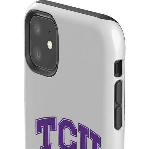 Texas Christian University Horned Frogs Logo Print iPhone 11 Impact Case