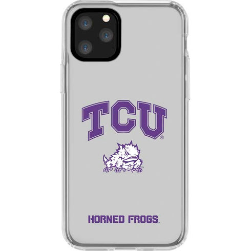 Texas Christian University Horned Frogs Logo Print iPhone 11 Pro Clear Case