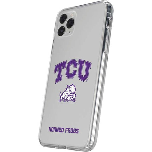Texas Christian University Horned Frogs Logo Print iPhone 11 Pro Clear Case