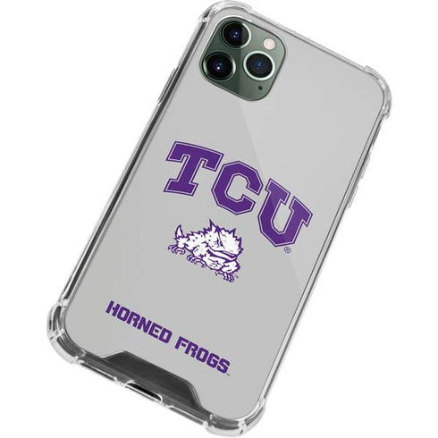 Texas Christian University Horned Frogs Logo Print iPhone 11 Pro Max Clear Case
