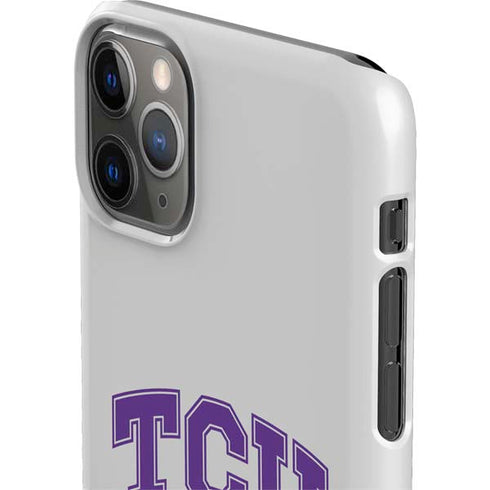 Texas Christian University Horned Frogs Logo Print iPhone 11 Pro Max Lite Case