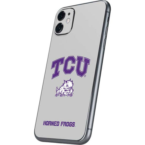Texas Christian University Horned Frogs Logo Print iPhone 11 Skin