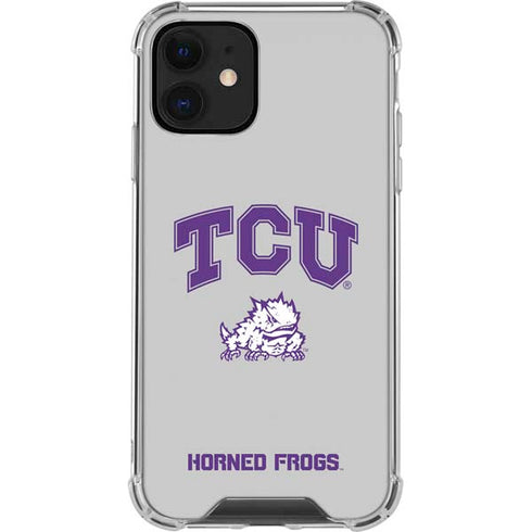 Texas Christian University Horned Frogs Logo Print iPhone 12 Clear Case