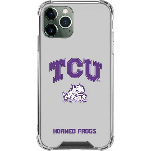 Texas Christian University Horned Frogs Logo Print iPhone 12 Pro Clear Case