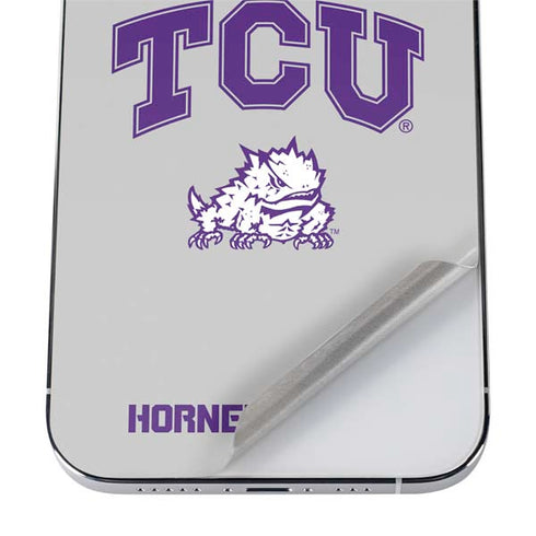 Texas Christian University Horned Frogs Logo Print iPhone 12 Pro Skin