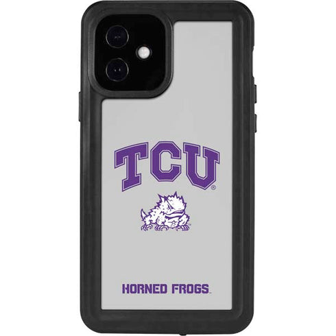 Texas Christian University Horned Frogs Logo Print iPhone 12 Waterproof Case