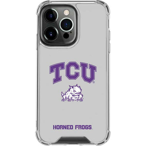 Texas Christian University Horned Frogs Logo Print iPhone 13 Pro Clear Case