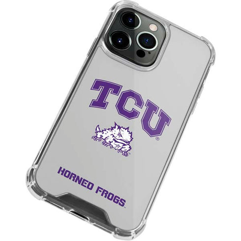 Texas Christian University Horned Frogs Logo Print iPhone 13 Pro Clear Case