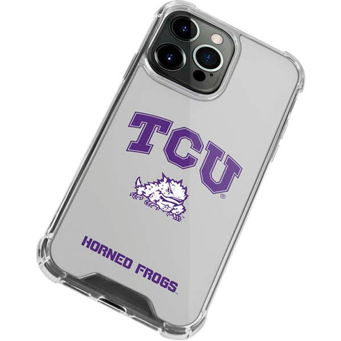 Texas Christian University Horned Frogs Logo Print iPhone 13 Pro Max Clear Case