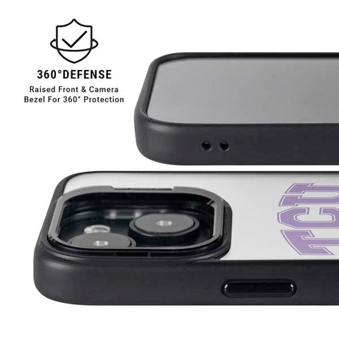 Texas Christian University Horned Frogs Logo Print iPhone 15 Plus Kickstand Case