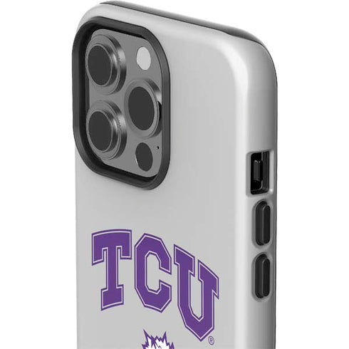 Texas Christian University Horned Frogs Logo Print iPhone 15 Pro Impact Case