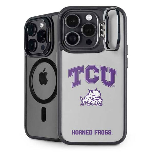 Texas Christian University Horned Frogs Logo Print iPhone 15 Pro Max Kickstand Case