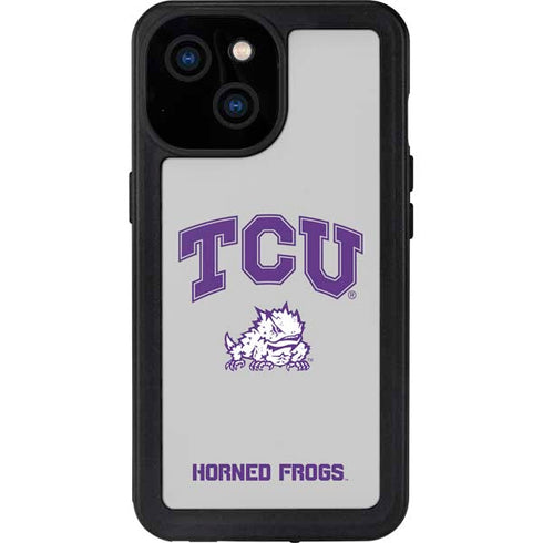 Texas Christian University Horned Frogs Logo Print iPhone 15 Waterproof Case