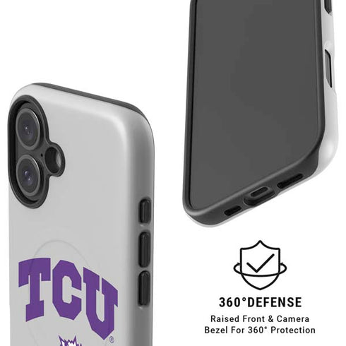 Texas Christian University Horned Frogs Logo Print iPhone 16 Magsafe Impact Case