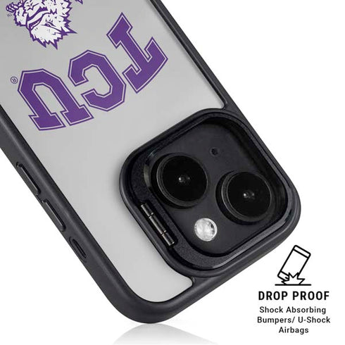 Texas Christian University Horned Frogs Logo Print iPhone 16 Plus Kickstand Case