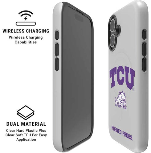 Texas Christian University Horned Frogs Logo Print iPhone 16 Plus Magsafe Impact Case