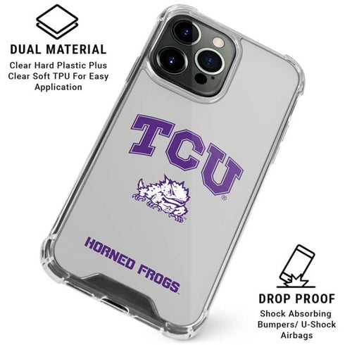 Texas Christian University Horned Frogs Logo Print iPhone 16 Pro Clear Case