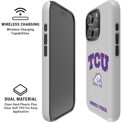 Texas Christian University Horned Frogs Logo Print iPhone 16 Pro Magsafe Impact Case