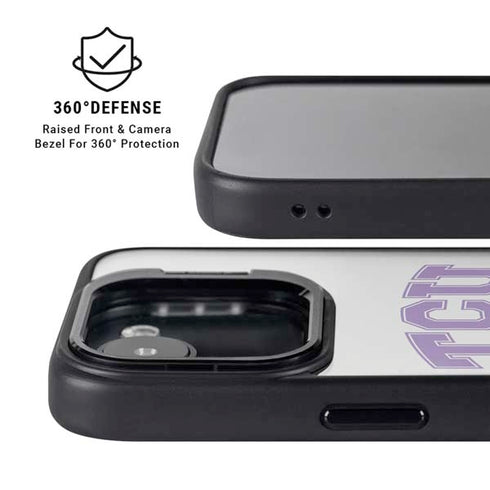 Texas Christian University Horned Frogs Logo Print iPhone 16e Kickstand Case