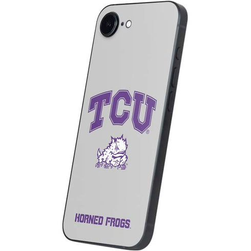 Texas Christian University Horned Frogs Logo Print iPhone 16e Skin