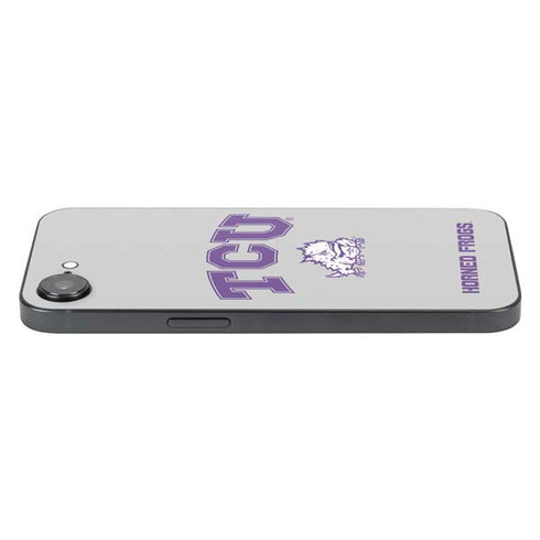 Texas Christian University Horned Frogs Logo Print iPhone 16e Skin