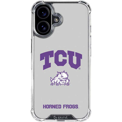 Texas Christian University Horned Frogs Logo Print iPhone 17 Clear Case