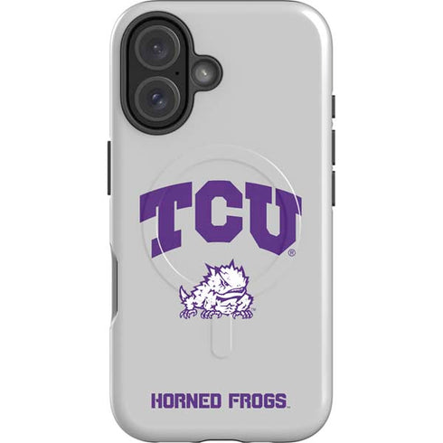 Texas Christian University Horned Frogs Logo Print iPhone 17 Magsafe Impact Case
