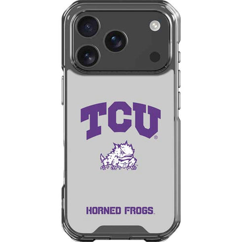 Texas Christian University Horned Frogs Logo Print iPhone 17 Pro Clear Case