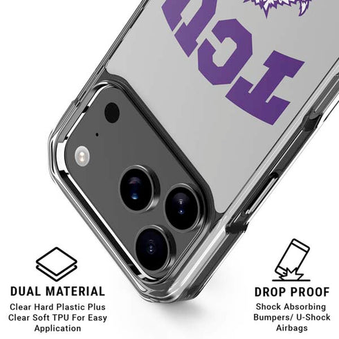 Texas Christian University Horned Frogs Logo Print iPhone 17 Pro Clear Case