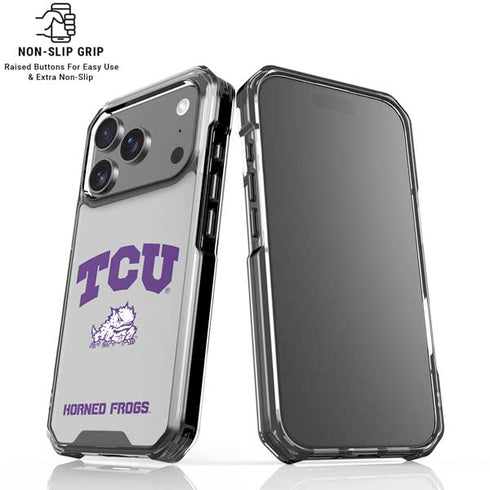 Texas Christian University Horned Frogs Logo Print iPhone 17 Pro Clear Case