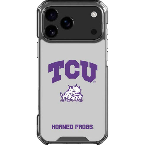 Texas Christian University Horned Frogs Logo Print iPhone 17 Pro Max Clear Case