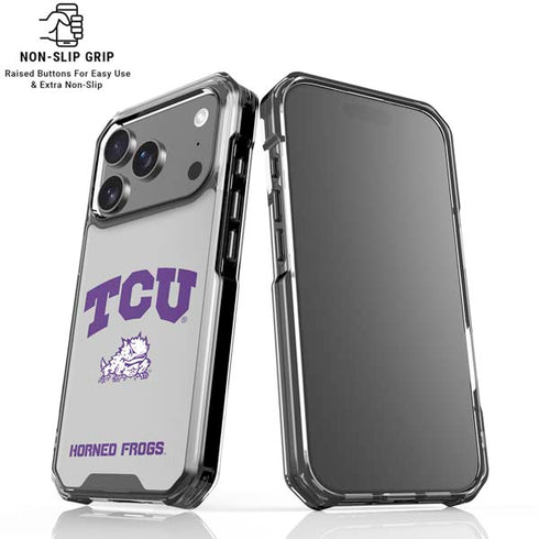 Texas Christian University Horned Frogs Logo Print iPhone 17 Pro Max Clear Case