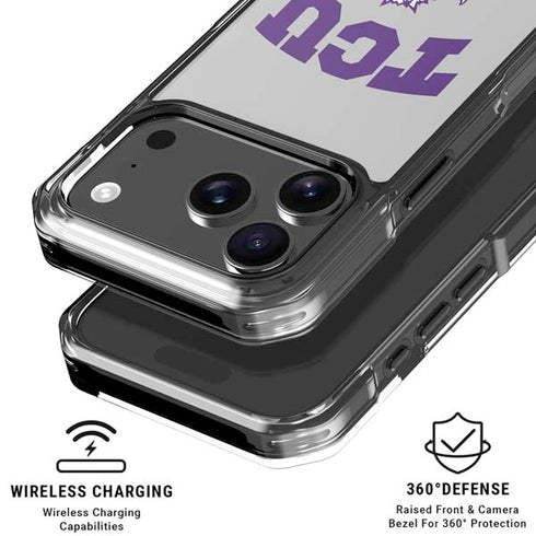 Texas Christian University Horned Frogs Logo Print iPhone 18 Pro Clear Case