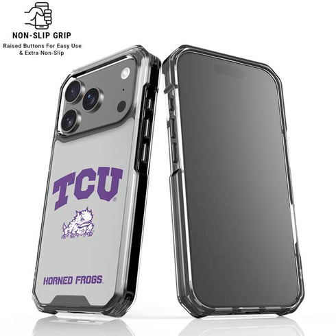 Texas Christian University Horned Frogs Logo Print iPhone 18 Pro Clear Case