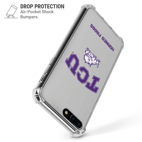 Texas Christian University Horned Frogs Logo Print iPhone 7/8 Plus Clear Case