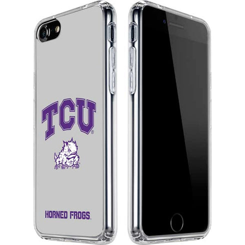 Texas Christian University Horned Frogs Logo Print iPhone SE (2nd & 3rd Gen) Clear Case