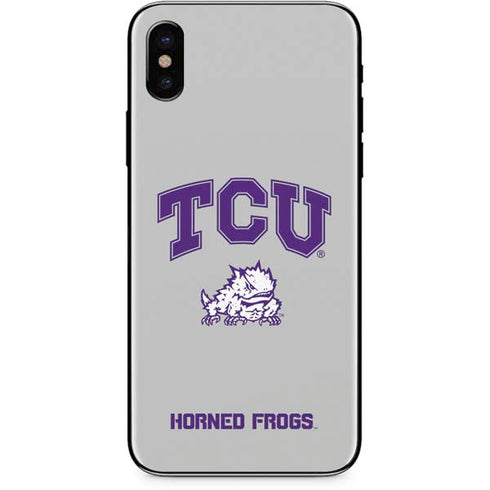 Texas Christian University Horned Frogs Logo Print iPhone X Skin