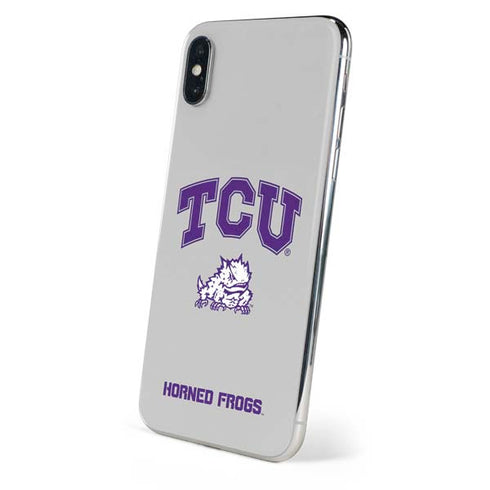 Texas Christian University Horned Frogs Logo Print iPhone X Skin