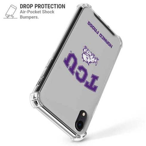 Texas Christian University Horned Frogs Logo Print iPhone XR Clear Case