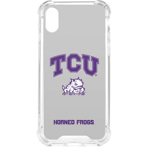 Texas Christian University Horned Frogs Logo Print iPhone XS Clear Case