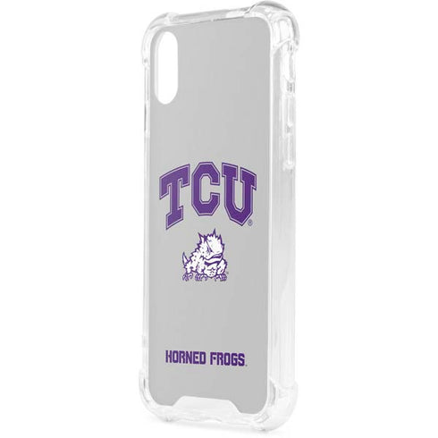 Texas Christian University Horned Frogs Logo Print iPhone XS Clear Case