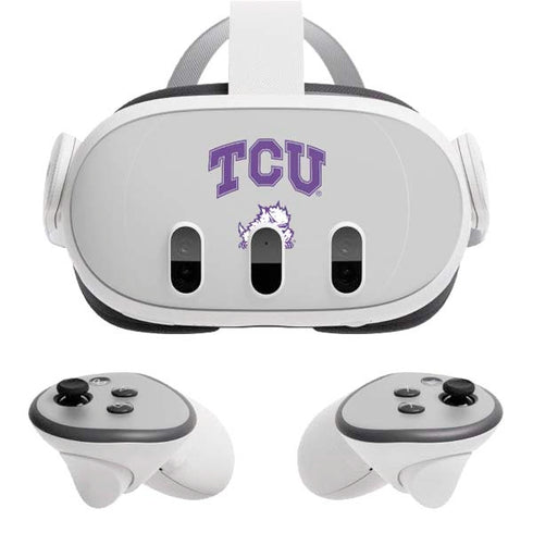 Texas Christian University Horned Frogs Logo Print Meta Quest 3 Skin