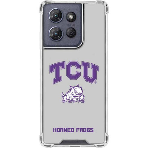 Texas Christian University Horned Frogs Logo Print Moto G 5G (2025) Clear Case