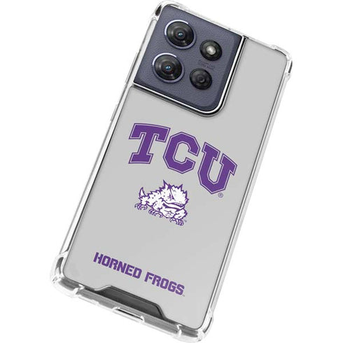 Texas Christian University Horned Frogs Logo Print Moto G 5G (2025) Clear Case