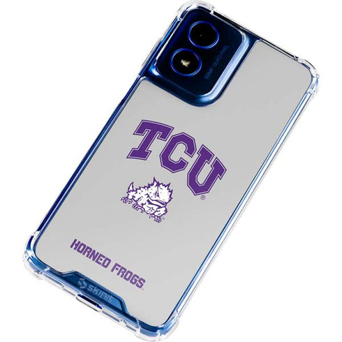 Texas Christian University Horned Frogs Logo Print Moto G 5G (2024) Clear Case