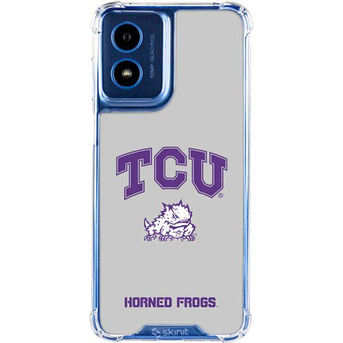 Texas Christian University Horned Frogs Logo Print Moto G Play 4G (2024) Clear Case
