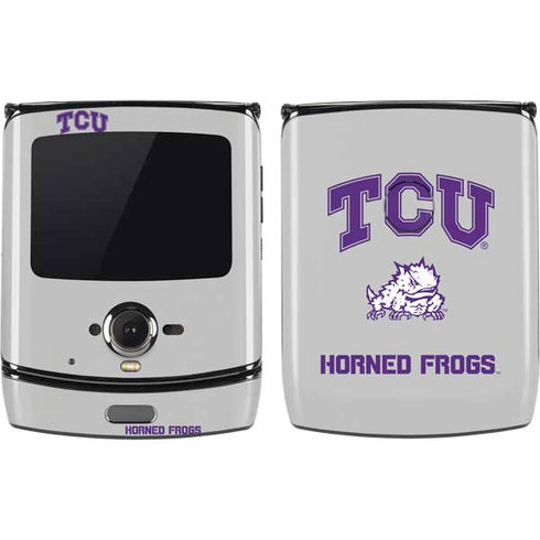 Texas Christian University Horned Frogs Logo Print Motorola RAZR Skin
