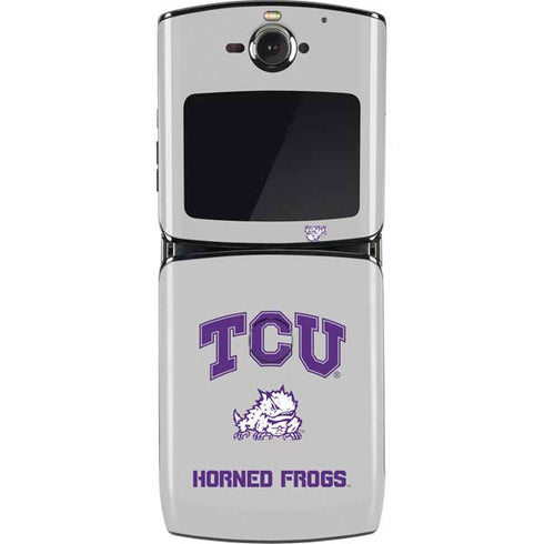 Texas Christian University Horned Frogs Logo Print Motorola RAZR Skin